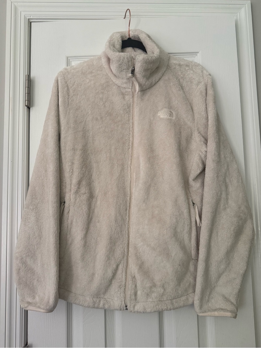 The North Face Women's Light Beige Teddy Fleece Jacket